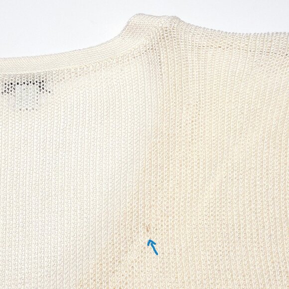 J Jill Womens Linen Blend Button Up Cardigan Size L Missy Ivory Cottagecore - Picture 10 of 10